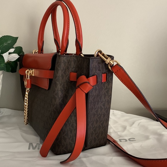 Michael Michael Kors Hamilton Legacy Small Logo Belted Satchel - Picture 11 of 16